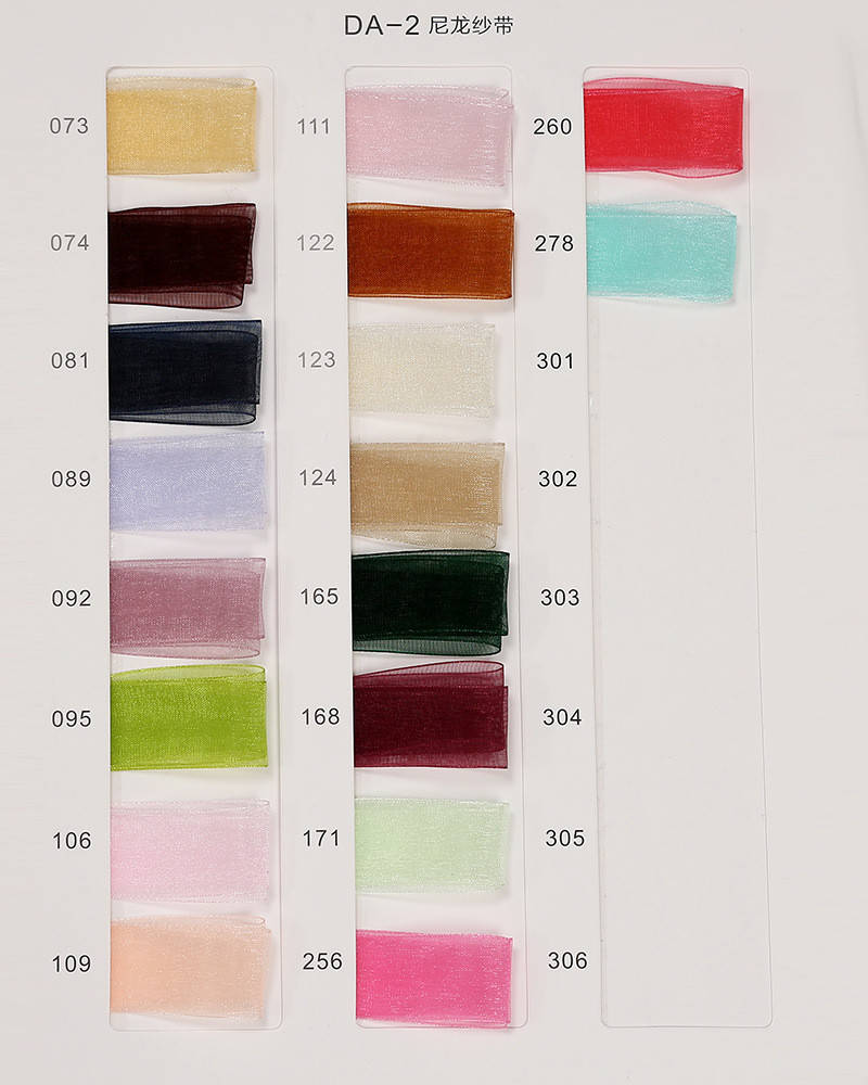 2.5cm Polyester Organza Ribbon for DIY bows or Wedding Decoration or Cake Wrapping