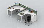 L And T Shape Aluminum Work Partition , Modern Cubicle Modular Office Workstatio