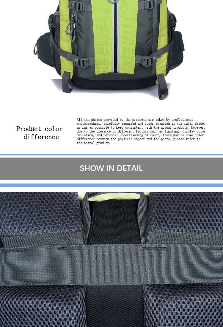 Large Capacity Outdoor Sports Backpacks , Men Women Travel Backpack Custom Logo