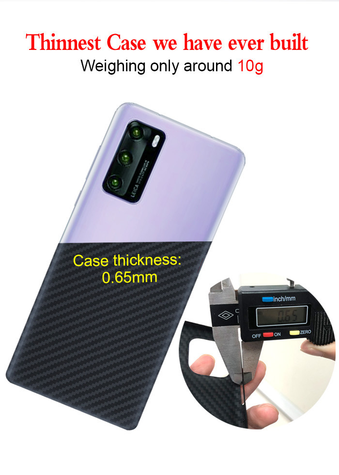 0.65mm Thickness Ultra Slim Aramid Fiber Case For Huawei P40