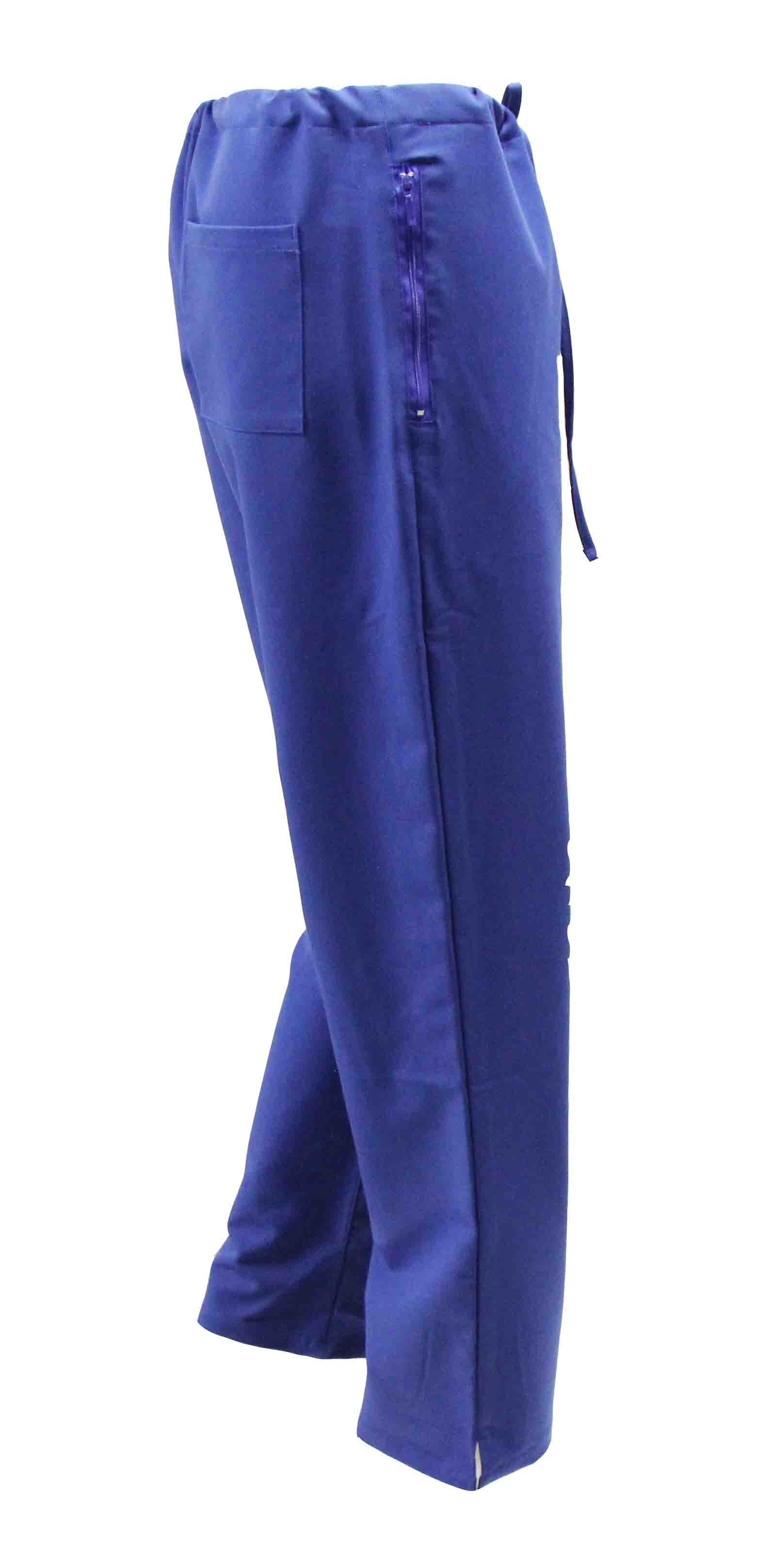 155 GSM Polyester 65% Cotton 35% Medical Suit With Rope Unisex Blue Trousers Anti-bacteria Wrinkle-free