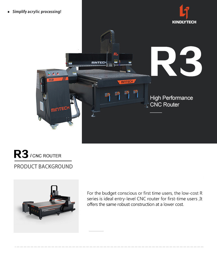AC220V ATC CNC Router , 24000rpm 3D CNC Wood Carving Machine
