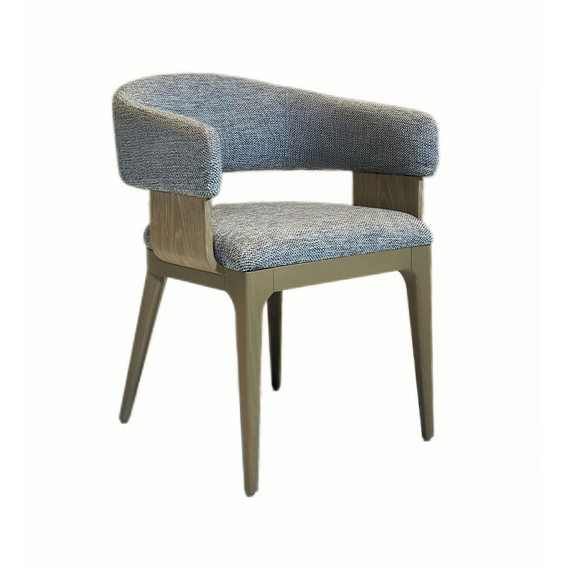 Wholesale Northern Europe Solid Wood Fabric Chair for Restaurant Dining Room Home