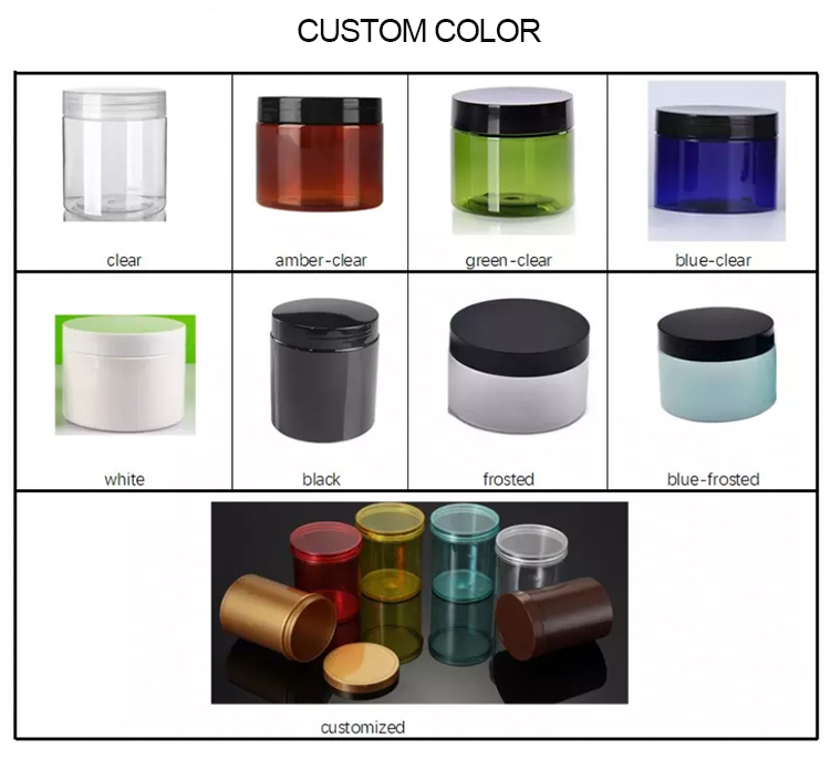 No Leak 250ml Plastic Jar For Cookie And Candy With Aluminum Lid