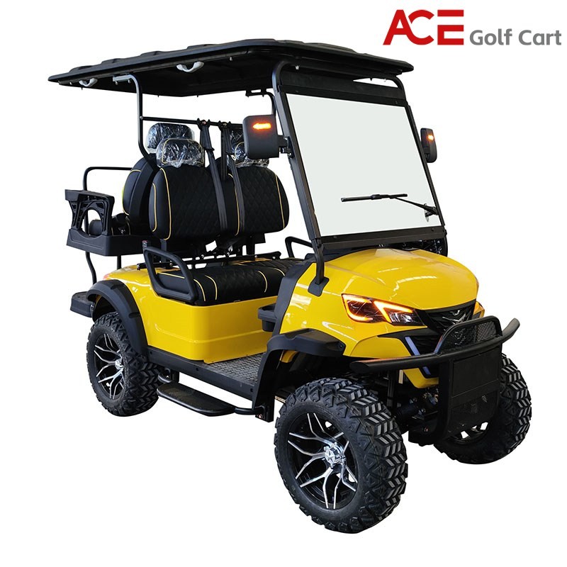 Steel Frame CE Approved 4 Seater Electric Golf Cart For Tourist