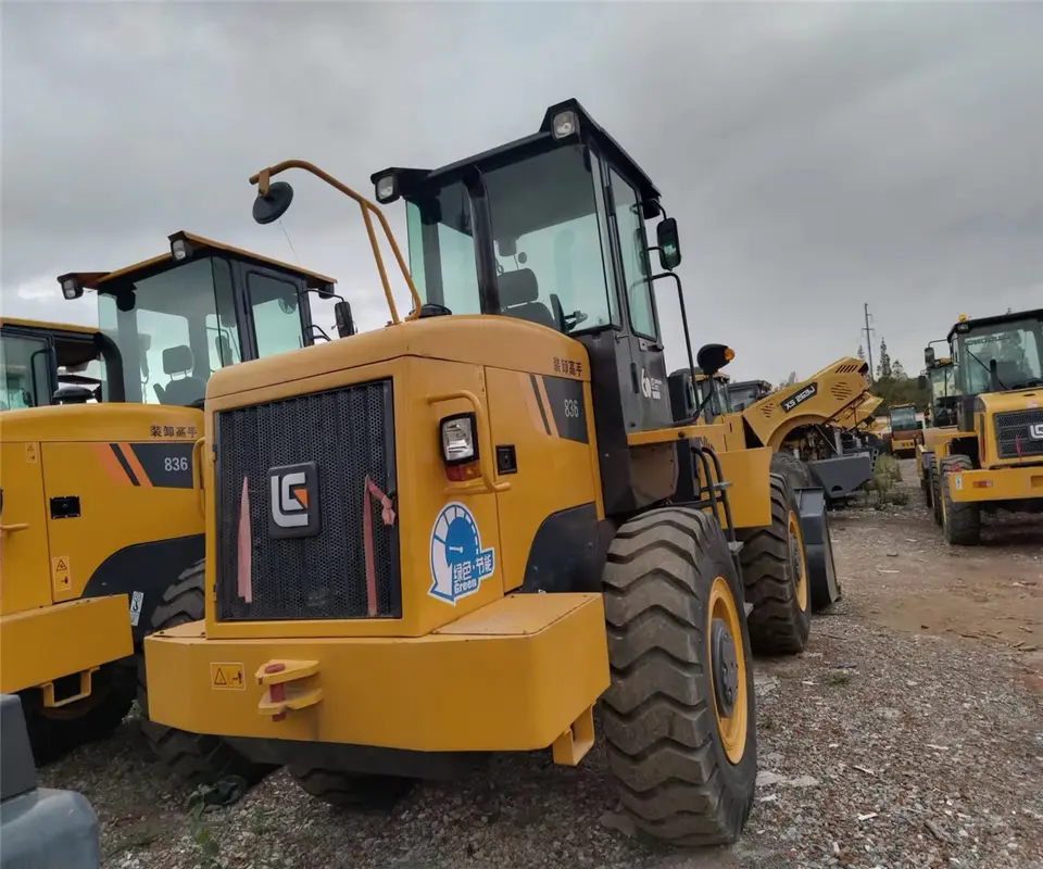 8000kg LIUGONG 836 Cat Front End Loader Machinery Used Loaders For Engine Wheel Loader
