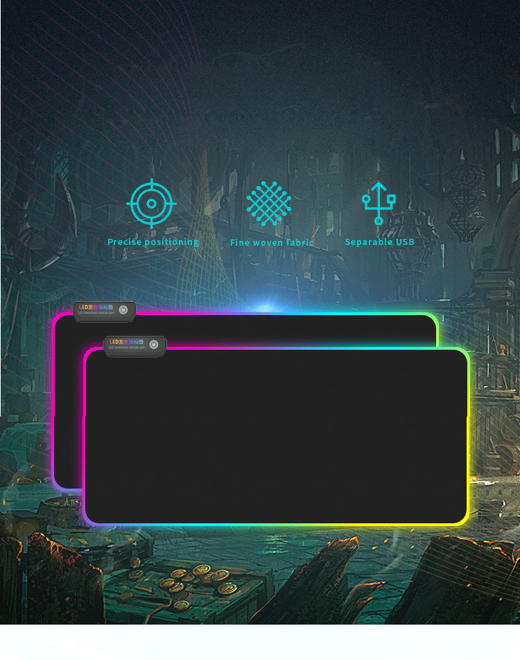 Colorful Rgb Xxl Mouse Pad Large Led Mouse Pad With Non Toxic