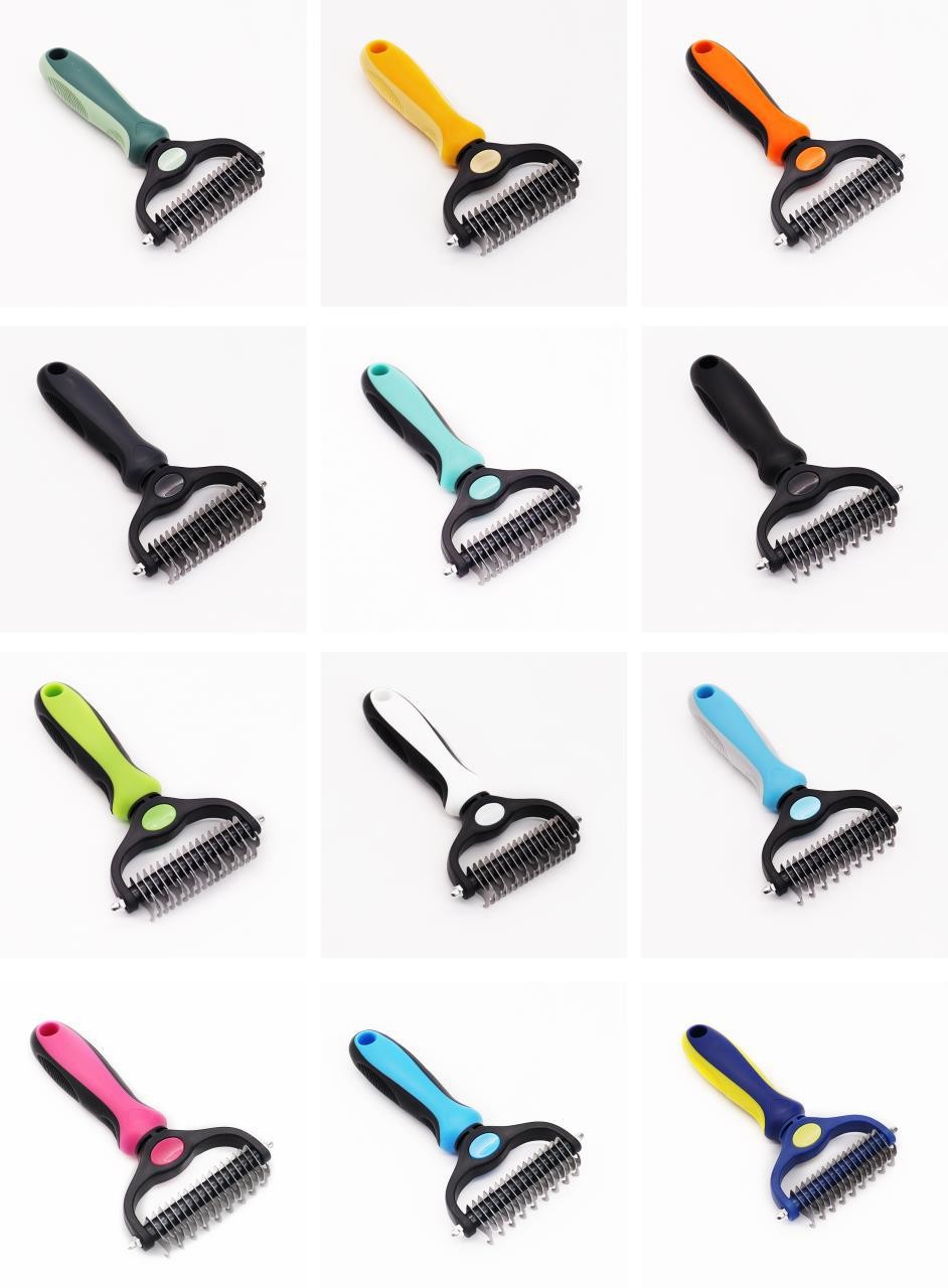 Wholesale Pet Double Sided Knotting Hair Brush Special Grooming Rake Comb For Dogs And Cats