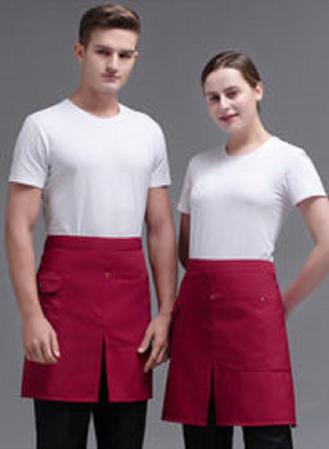 apparel factory OEM high quality waiter uniform heat resistance unisex waiter apron