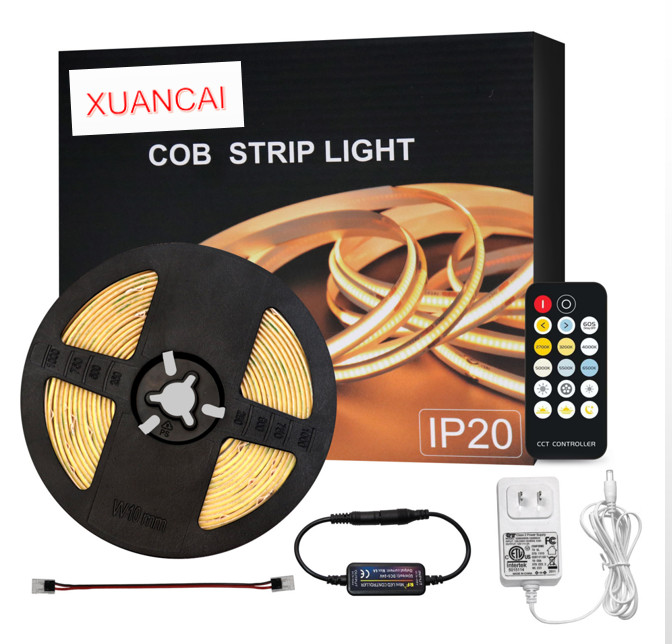 3.3ft 20W White CCT Tunable LED Tape Lights Dimmable 2700K-6500K 24V