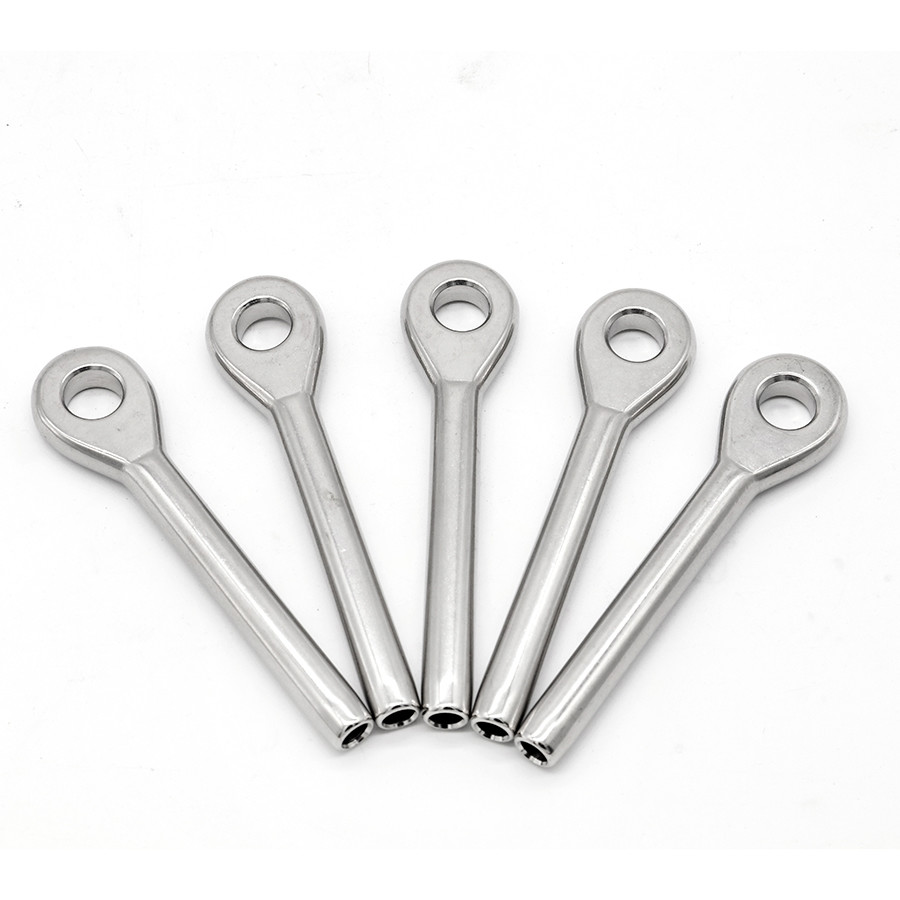 Stainless Steel 304 316 Wire Rope Eye Terminal Metal