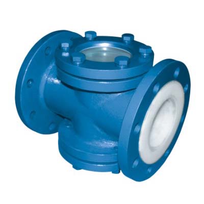 Fluorinated sight glass