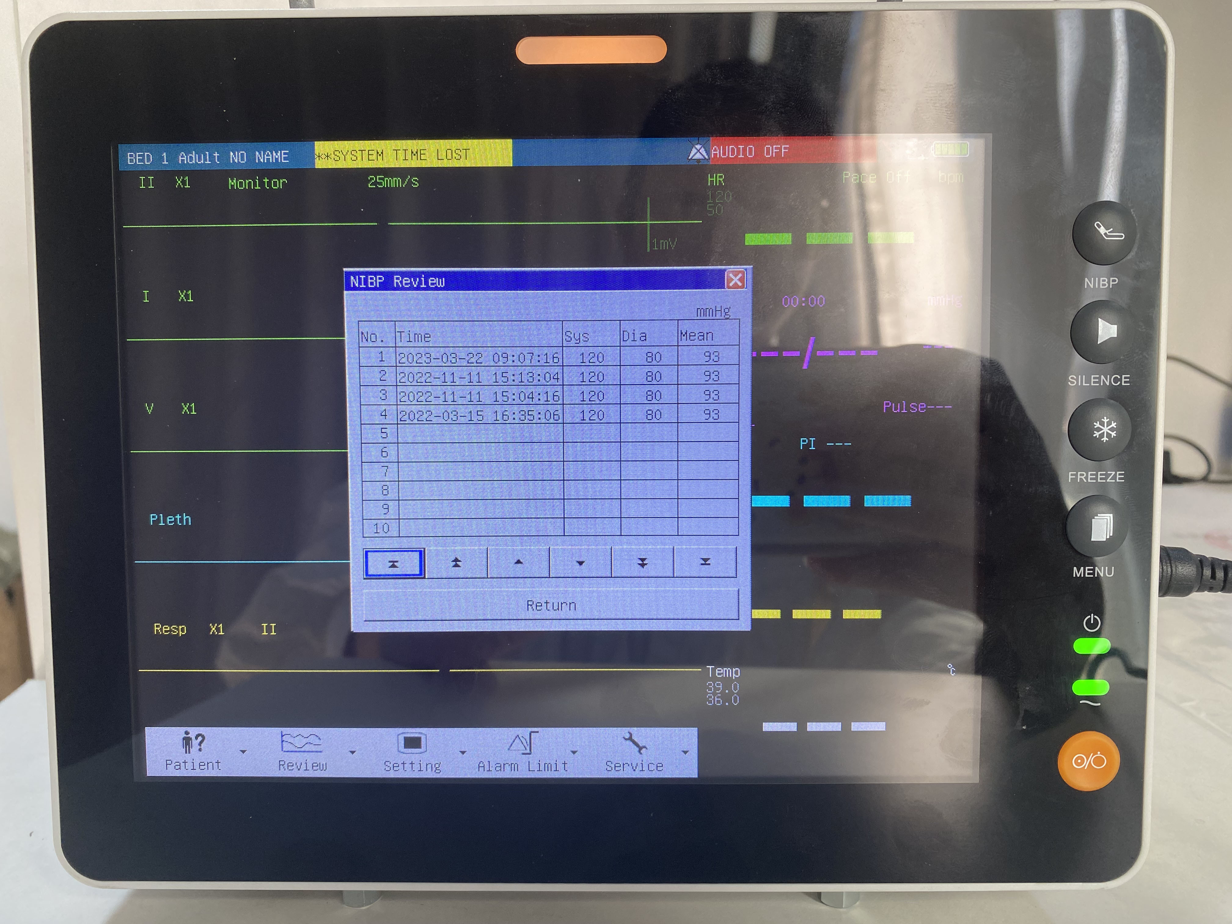8 Inch 5 Para Multi Parameter Patient Monitor Vital Signs Monitoring for Dental Clinic