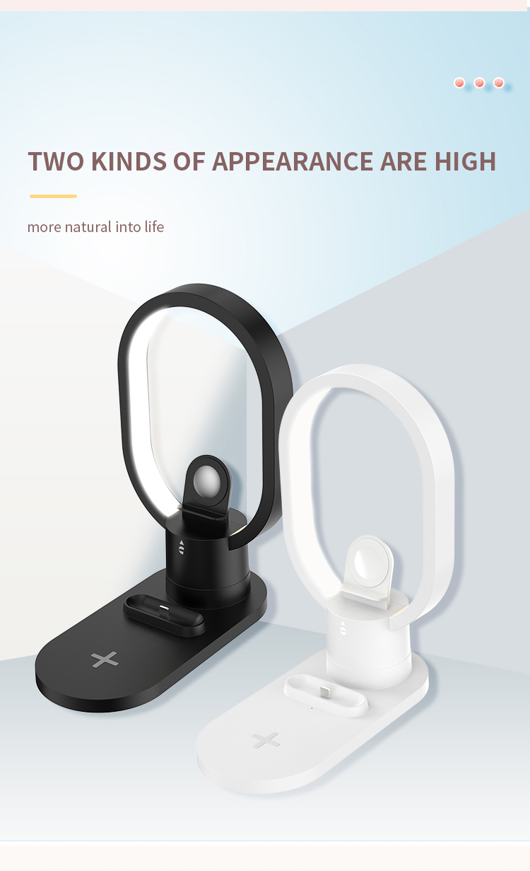 ABS Magnetic 4 In 1 Wireless Fast Charging 15W Wireless Charger With Night Light for Type C Devices
