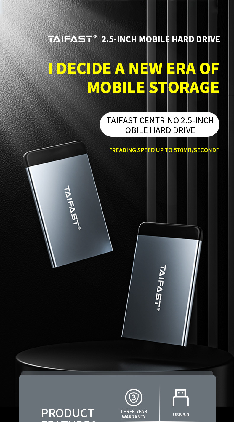 External Rosh Taifast 2.5 Inch SSD SATA Hard Disk Box Usb 3.0 Mobile For PC Laptop 150g