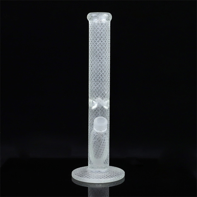 11 Inch Glass Smoking Pipe Straight Tube 6 Lines Perc Percolator Hookah Shisha