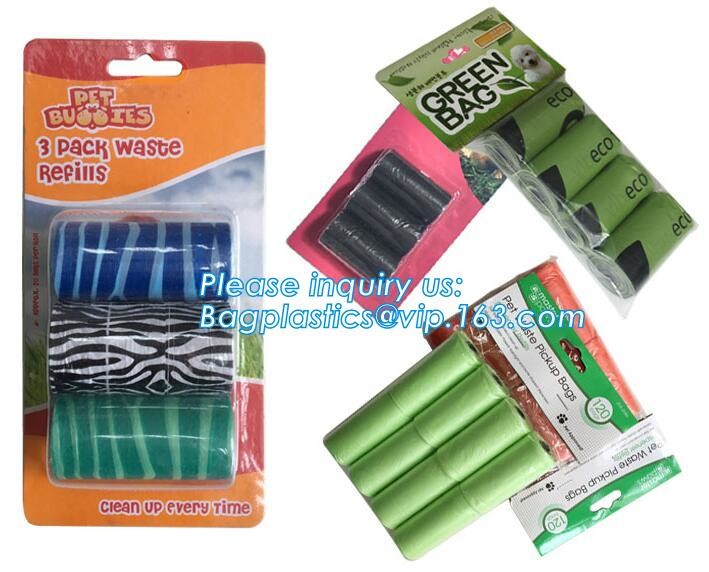 High Quality Eco-friendly Degradable Fashion With Printing Doggy Pet Dog Waste Poop Bags, Eco friendly pet dog waste poo