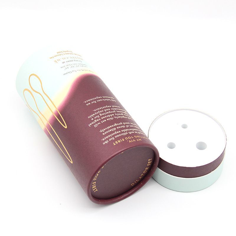 Cute Fancy Art Paper Round Tube Cylindrical Corrugated Paper Tea Coffee Nutrition Facial Creams Paper Jar Tube
