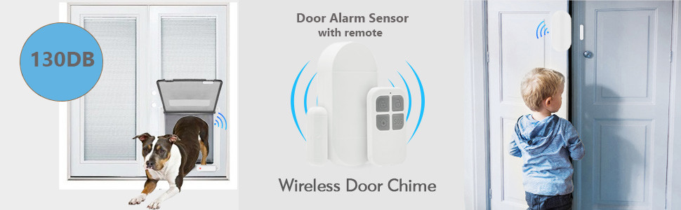 Wireless Door Alarm With Remote Door Open Alarms Sensor For Kids Safety Home Security