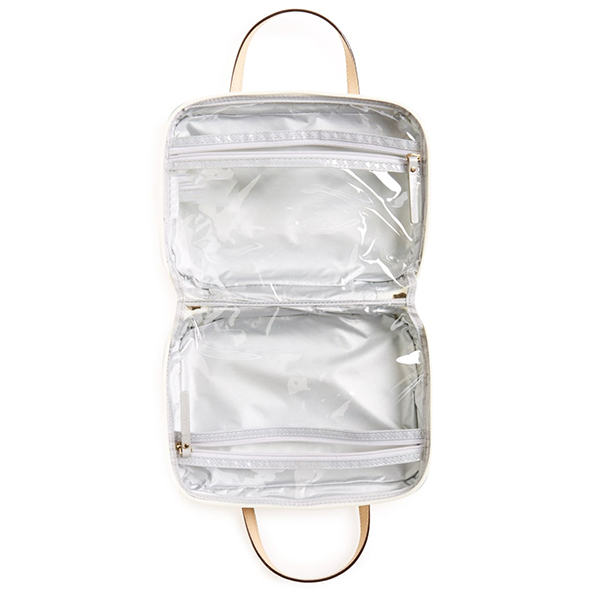 Women's Cosmetic Toiletry Bag With Two Inside Transparent Compartments