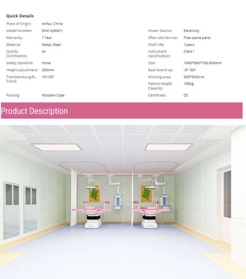 Gynecological Medical Hospital Beds Electric Obstetric Bed Delivery Tables CE ISO Certificate