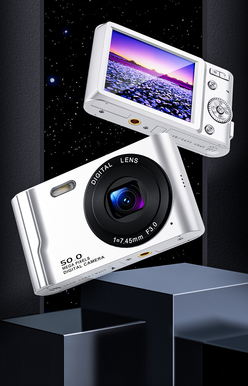 48MP Full HD Digital Video Camera Built-in Fill Light for Low Light Settings 32GB Storage Capacity