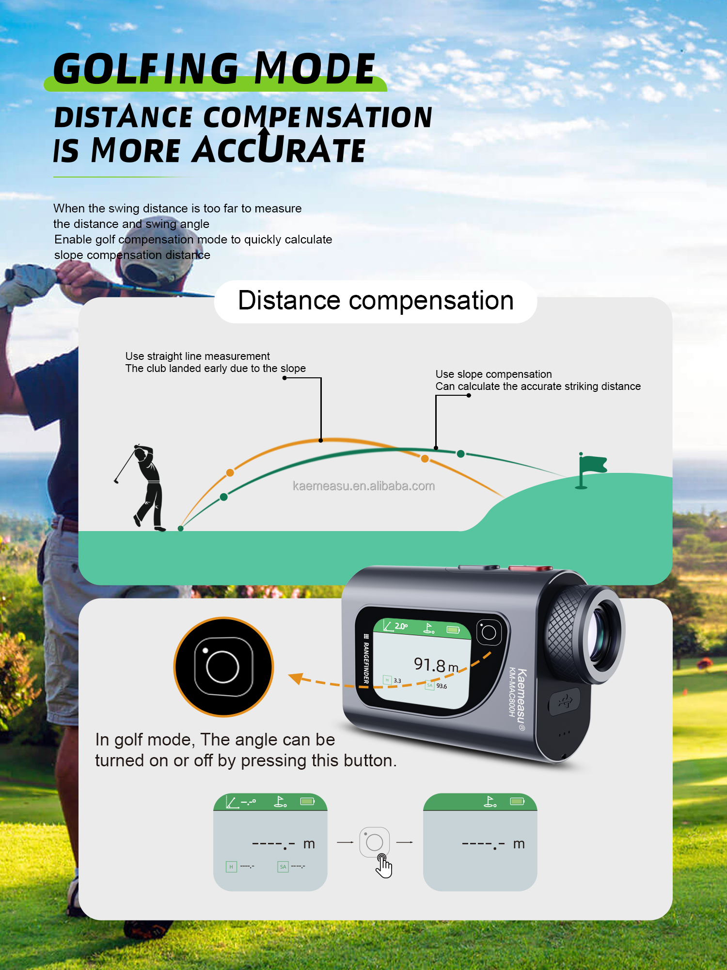 800m Data Broadcast Telescope Laser Meter Golf Rangefinder Hunting Range Finder Golf Range Finder Laser Rangefinders