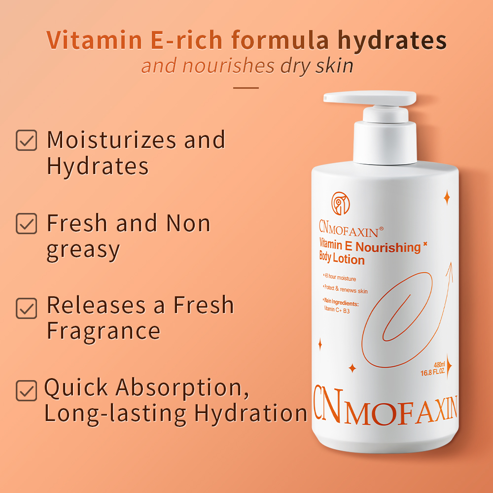 Black Skin Whitening Body Lotion Vitamin E Body Lotion 480ml Brightening Body Cream