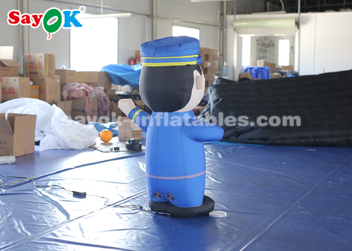 1.5m Height Inflatable Cartoon Characters Police Model For Advertiement