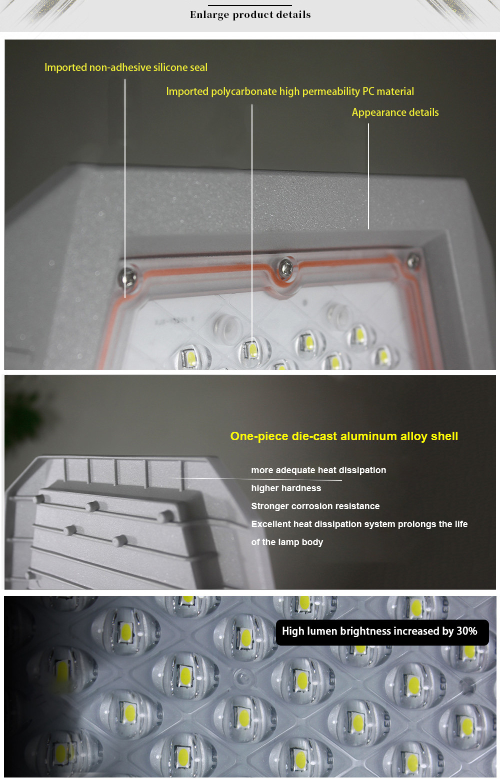 Waterproof Solar Powered Outdoor Street Lights 100w 200w 300w LED Solar Streetlight