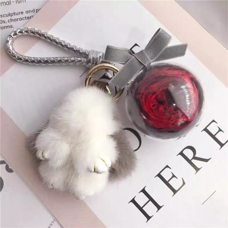 New Design Round Flowers Car Hanging Pendant Box Preserved Flower Christmas gift