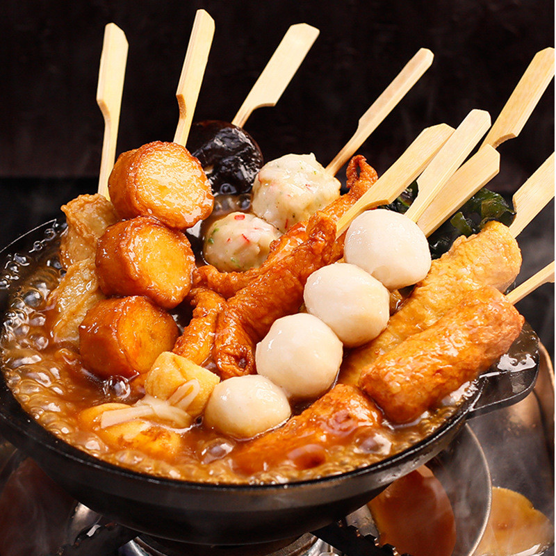 Barbecue Wood Bamboo Paddle Skewer Sticks Disposable 18CM Food Grade For Grill
