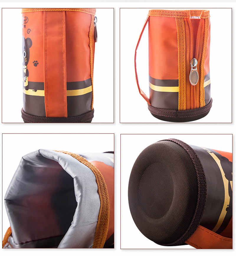 H13.5CM Cute Cartoon Printing Insulated Baby Bottle Carrier