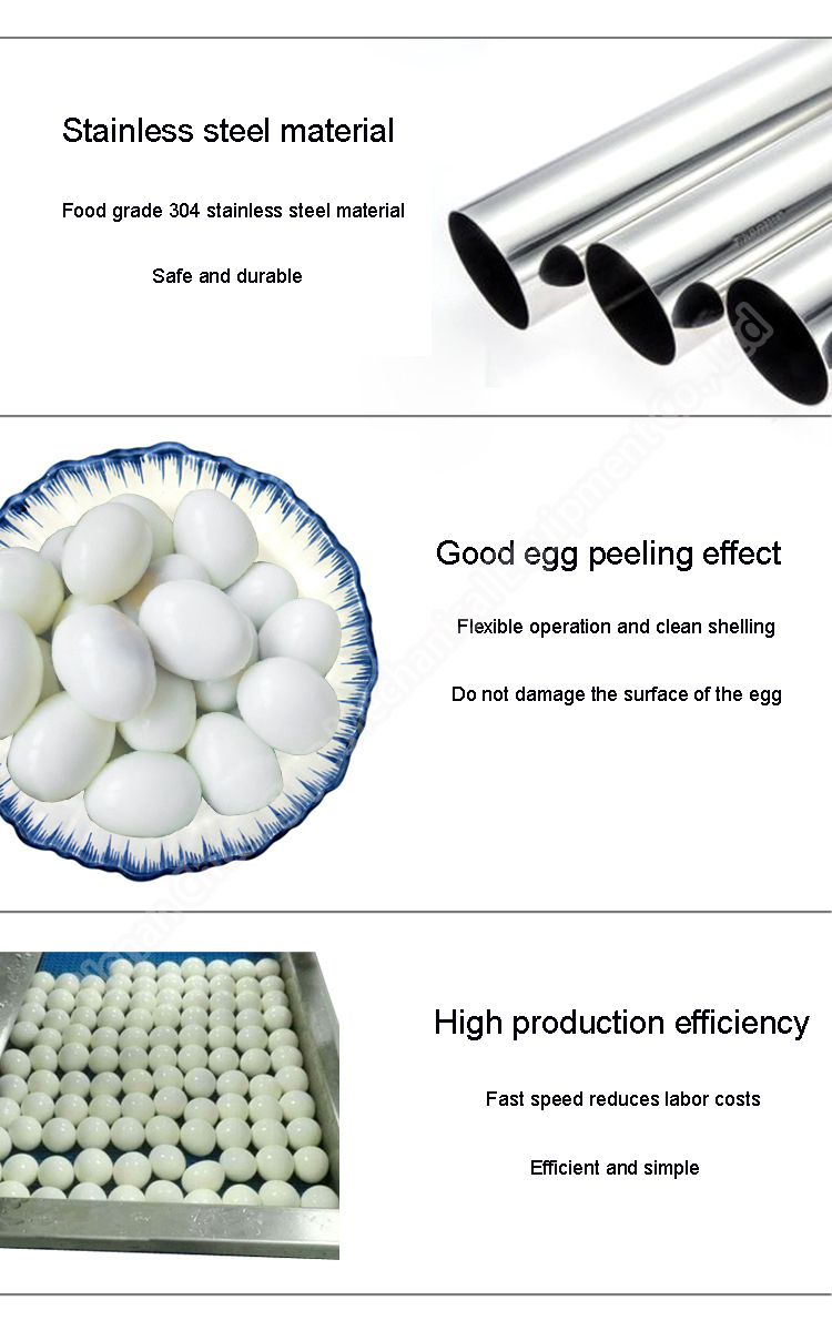 Safe Durable Hard Boiled Egg Peeler Machine Automatic Chicken Egg Peeling Machine 3600pcs/H