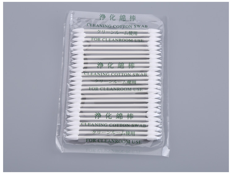 Paper Handle White Cotton Bud Swab Round Head For Cosmetic Cleaning