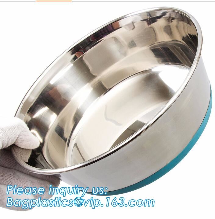 Dog Bowls Non-Slip Stainless Steel Small Cat Food Bowls Unbreakable Thicken Cat Feeder 7 Oz Cat Dishes Suitable