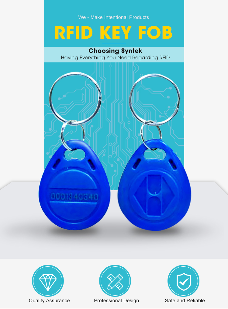 TK4100 RFID NFC Keyfob , EM4200 Key Fob 125khz For Door Access Control