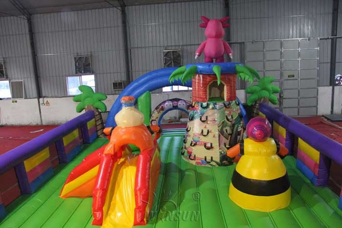 Luntik And His Friends Inflatable Toddler Playground / Amusement Park With Slide