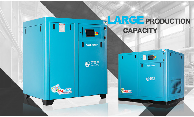 30KW Oil Lubricated Small Screw Air Compressor With Permanent Magnetic Motor
