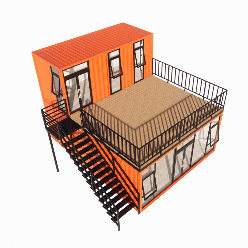 Prefab Shipping Container Pop Up Coffee Shop Restaurant Wall Options of 50/75/100mm Wave Sandwich Panel