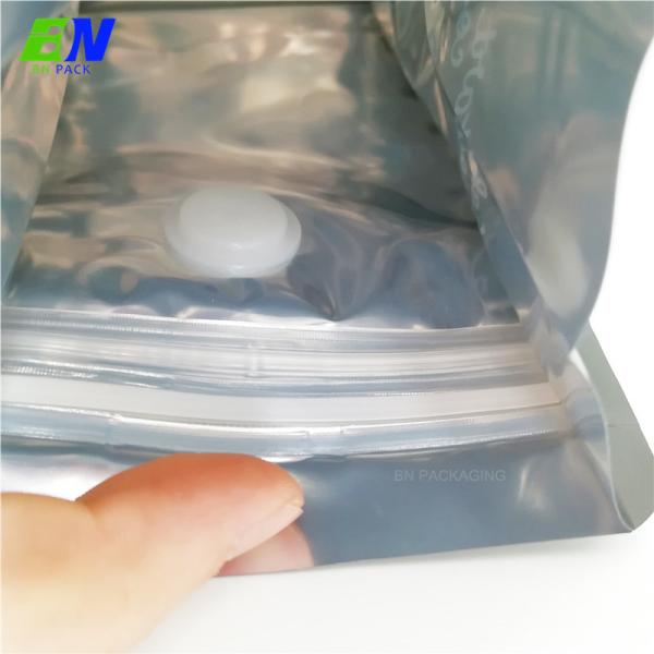 Natural Brown Kraft Paper Flat Bottom Resealable Valve Coffee Pouch