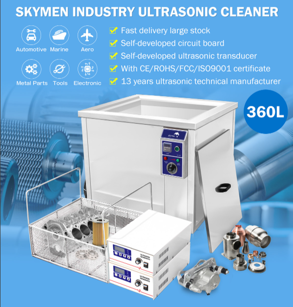 360 Liters Ultrasonic Cleaning Machine 28/40 KHz For Auto Part Industry