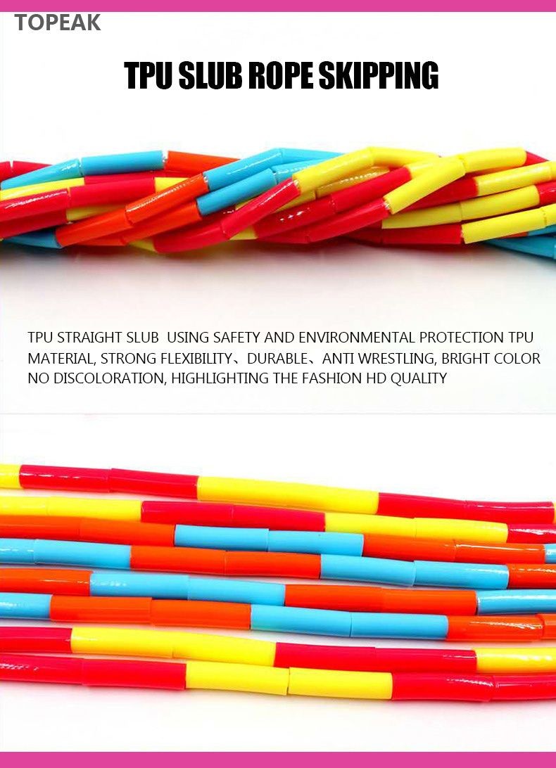 TPU Beaded Custom Jump Ropes For Tall Man 2.7M 180g Outdoor Exercises