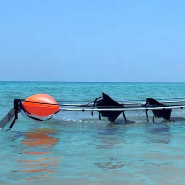 3330 X 900 X 350mm Clear Bottom Kayak 2 Seats Plastic Acrylic Material SGS Listed