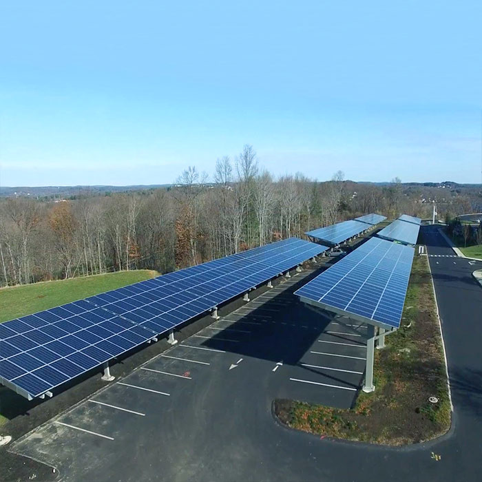 Adjustable tilt flat triangle roof mounting solar carport systems solar bracket solar structure