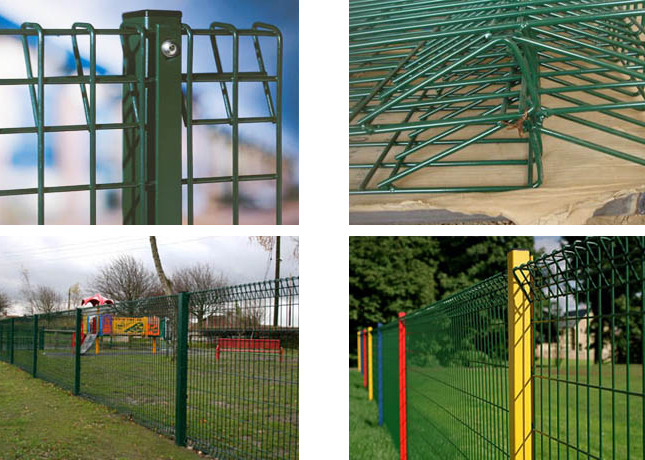 Beautiful Looking Euro Ral6005 Rolled Top Fence For Gated Community Guard House