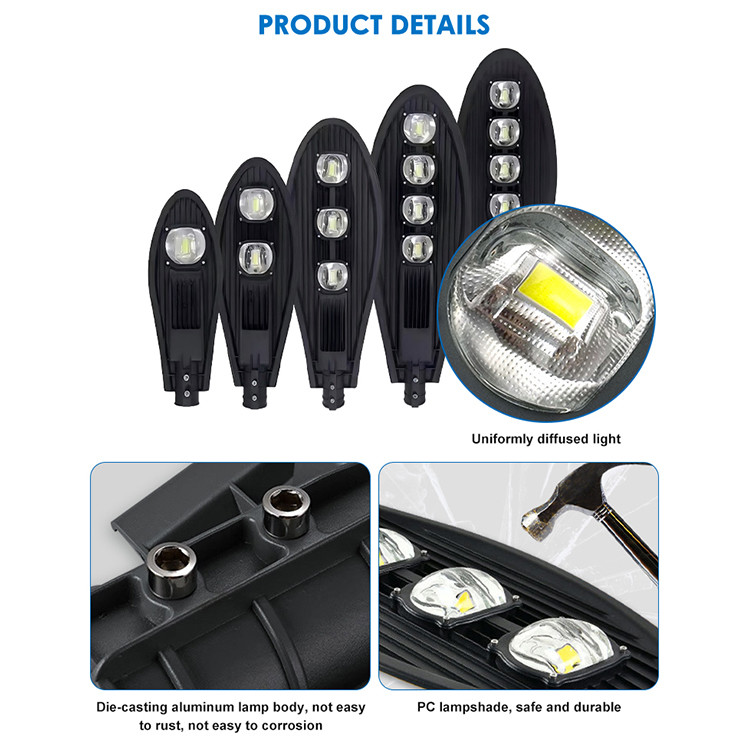 3000K To 6500K Outdoor High Power Street Light Energy Efficiency