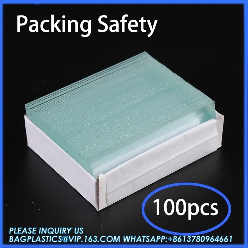 Microscope Slides And Covers, 100 Slides(1" X 3"), 100 Coverslips(0.87" X 0.87") Blank Glass Slides For Microscope
