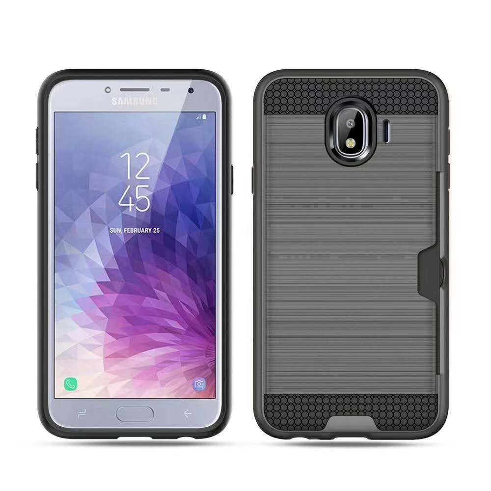 Colorful Metal Brushed with Side Card Pocket Function Protective Shell For LG V10 V20 K8 2018 Q8 Q7+ LV3 2018 G710 X5