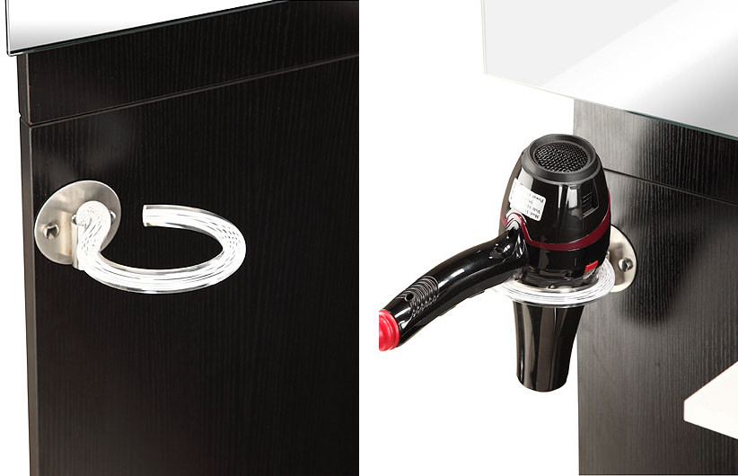 Single Side Wooden Salon Mirror Station Royal Style With LED Light , Color Customized